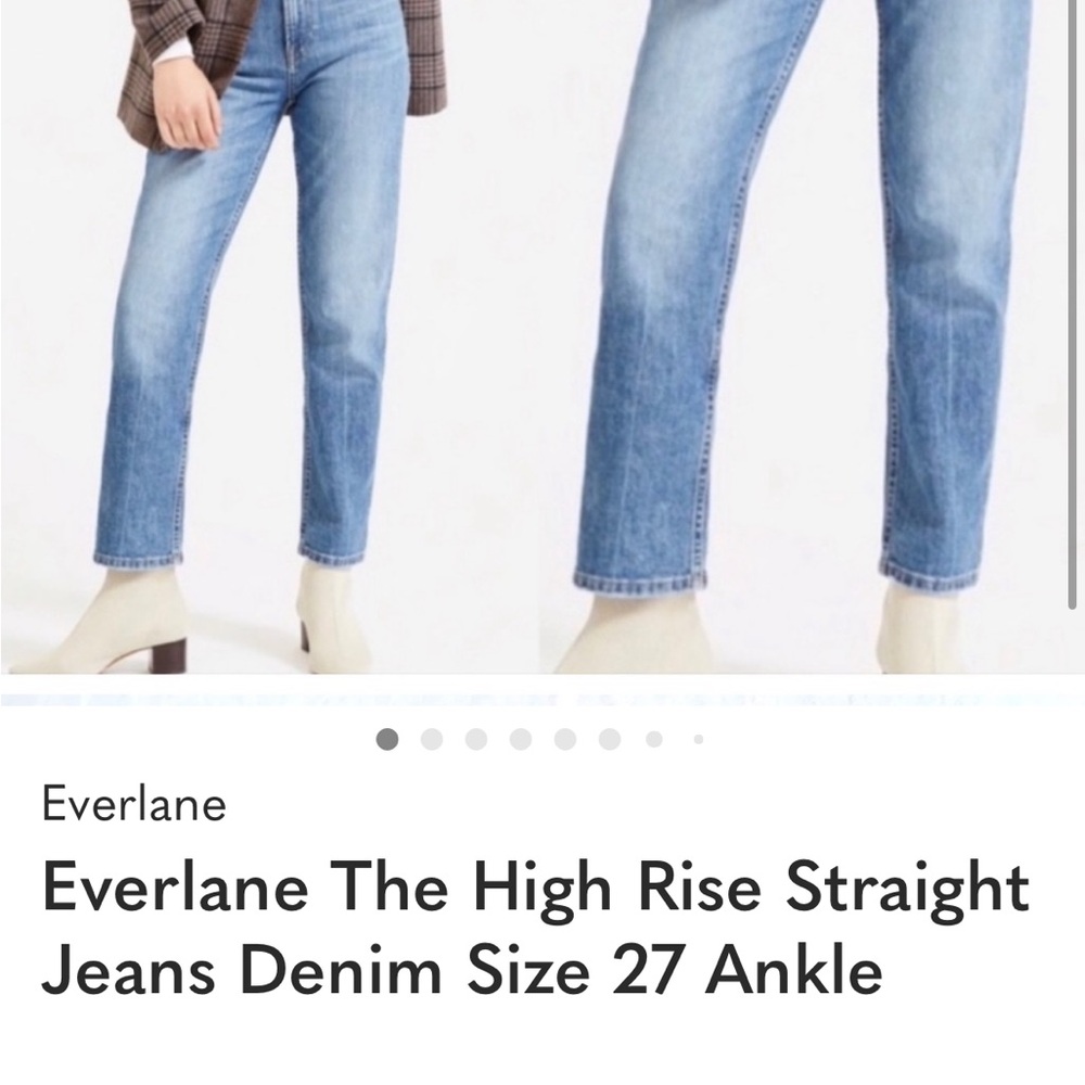 Everlane Women's High Rise Straight Jeans lighter wash 27